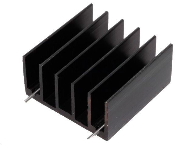 Køleplade - TO220/TO247 8,8K/W, m. printben (30x30x15mm)