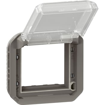 PLEXO 55 IP55 Mosaic adaptor 2 modul antracit, transparent klaplåg