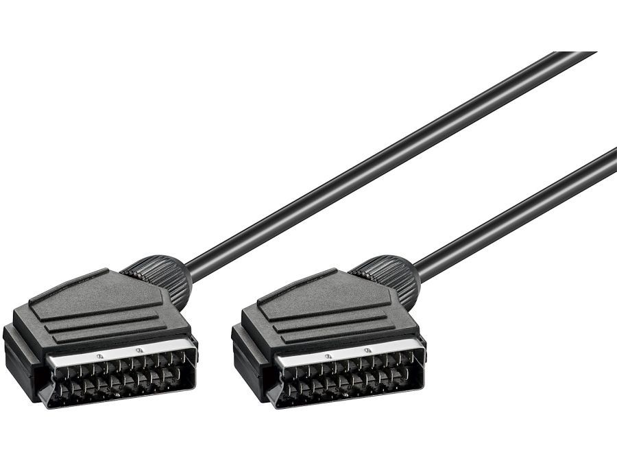 SCART kabel - SCART han til SCART han, fuld skærmet (3m)