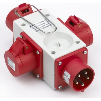 Kompaktforgrener 5P 32A 400V, udgang: 3 x CEE 5P 32A 400V