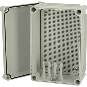 EKJB MPI komplet kasse 280x190x130 mm med gråt låg inklusiv  montageplade i plast