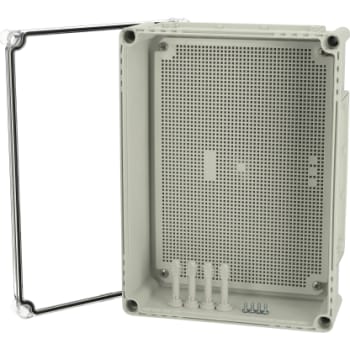 EKPE MPI komplet kasse 380x280x130 mm med transparent låg inklusiv  montageplade i plast