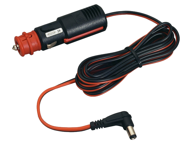 ProCar - 12/24V / 2A sikr. biladapter med 5,5/2,1 DC stik