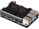 Alu. kabinet til Raspberry Pi 4B - Aktiv køling, Sort