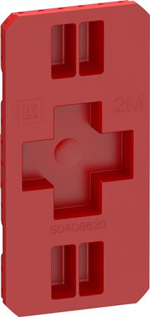 LK FUGA låg for Air indmurings- og indstøbnings- og SLIM forfradåser 2 modul rød