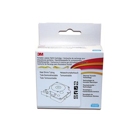 DYMO Rhino industri tape krympeflex sort på hvid 12mmx1,5m