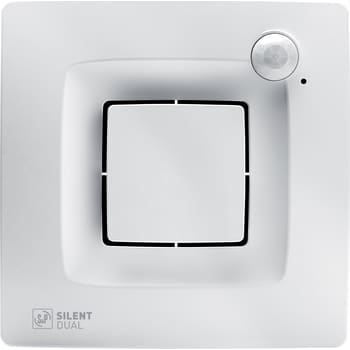 Ventilator Silent One Ø100 mm, med adaptiv hygrostat, hvid