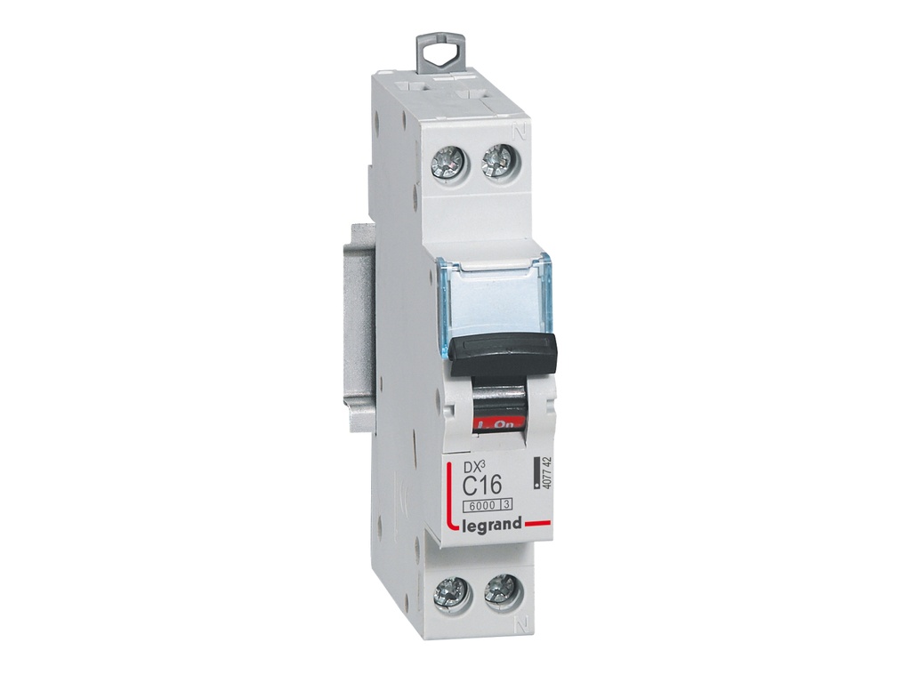 Automatsikring DX3 C 13A 1P+N, 1M, 6/10kA