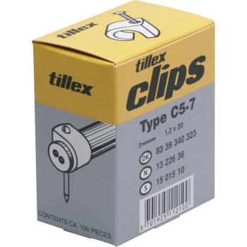 Clips 5-7 20mm sømlængde sort - 100 stk
