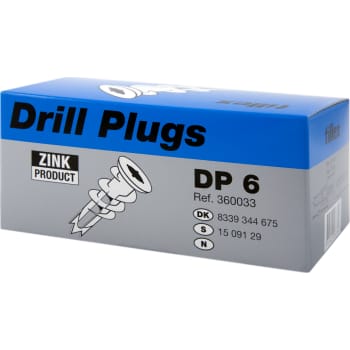 Gipsplugs 40mm hvid - pr. stk.