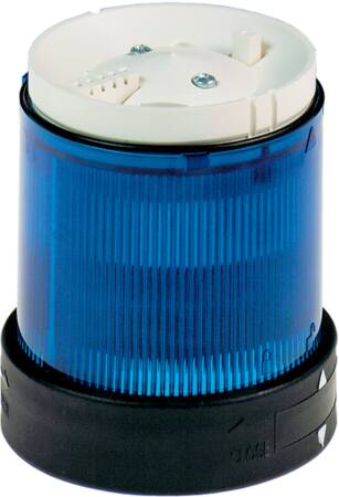 Harmony XVB Ø70 mm lystårn lysmodul med fast LED lys og 24VAC/DC i blå farve