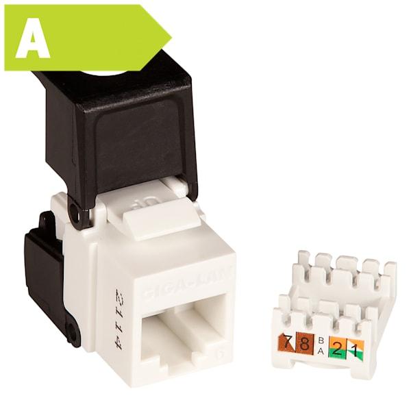 Konnektor Keystone Pro UTP Kat.6 RJ45 flip jack
