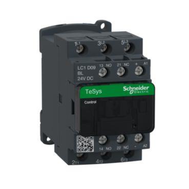 Tesys D kontaktor LC1D09BL 3P(3 NO) - AC-3 - 440 V 9 A - 24 V DC