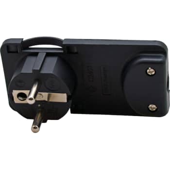 Schuko vinkelstikprop M/J sort