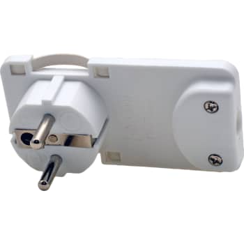 Schuko vinkelstikprop M/J hvid