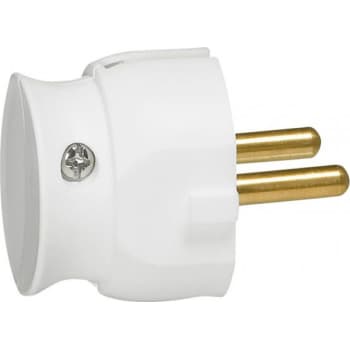 Stikprop Schuko U/J, vinkel, plast, hvid