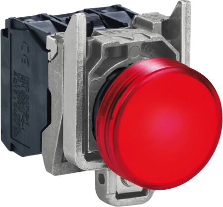 Lampe komplet rød 230-240VAC med LED