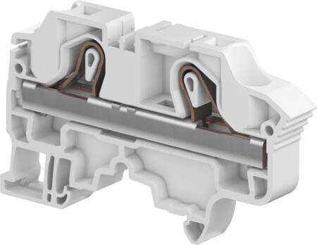 GENNEMGANGSKLEMME FJEDER 10MM² GRÅ