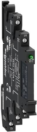 Komplet 6,2mm stikbensrelæ med skrueklemmer 1C/O 6A AgSnO2 kontaktsæt 24VAC/DC forsyning