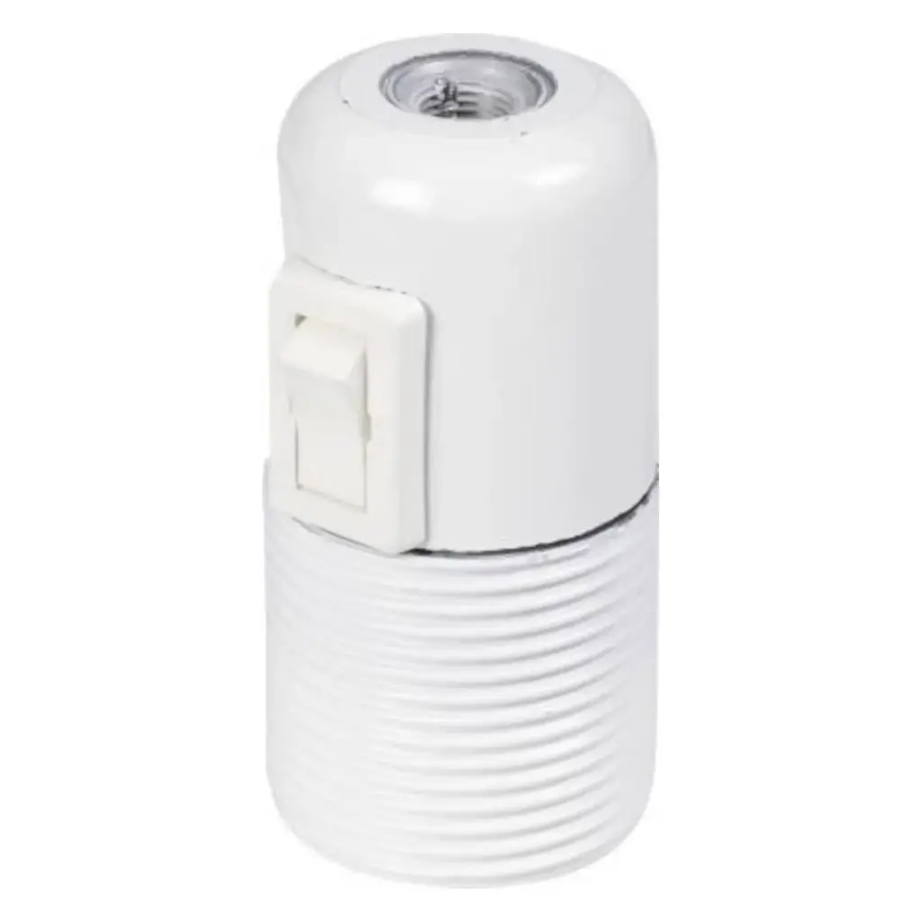 Kroneafbryderfatning E27 hvid