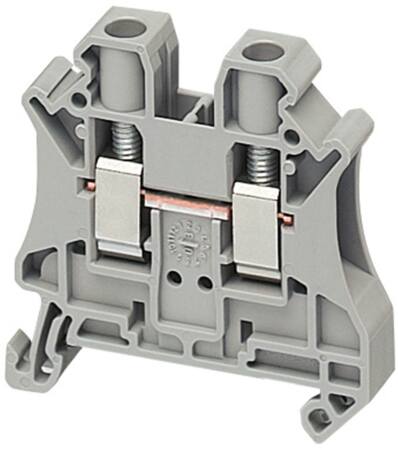 Gennemgangsklemme 6mm2 grå