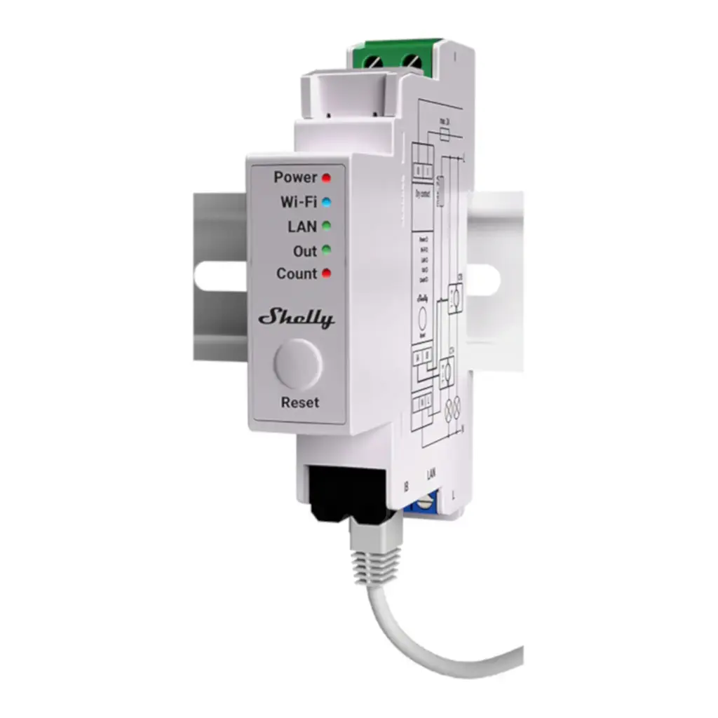 Shelly Pro EM 50A - WiFi 1-faset energimåler 2x50A