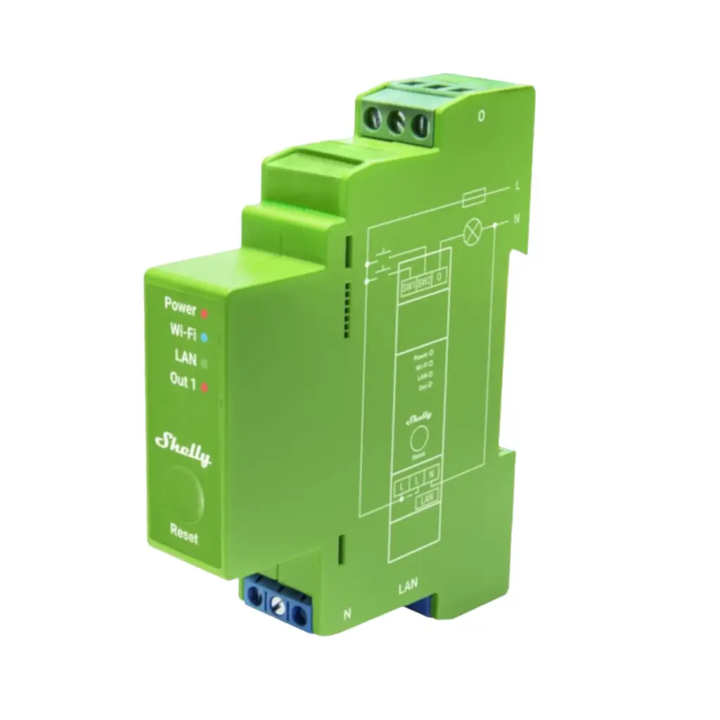 Shelly Pro Dimmer 1PM - WiFi tavlelysdæmper 200W