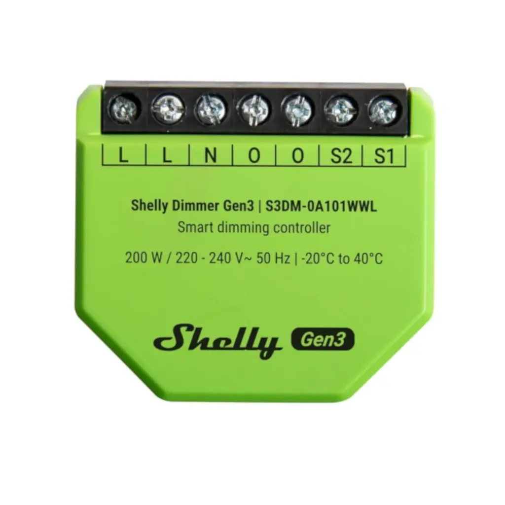 Shelly Dimmer Gen3 - WiFi lysdæmper