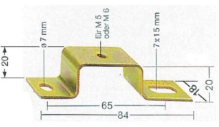 Holder For DIN-skinne TST 2/6 M6 10170