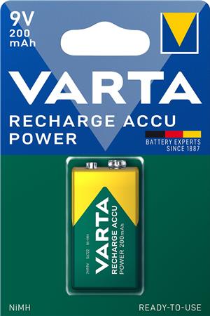 BATTERI NIMH 9V 200MAH HR6F22