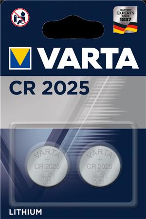BATTERI LITHIUM CR2025 2-PACK