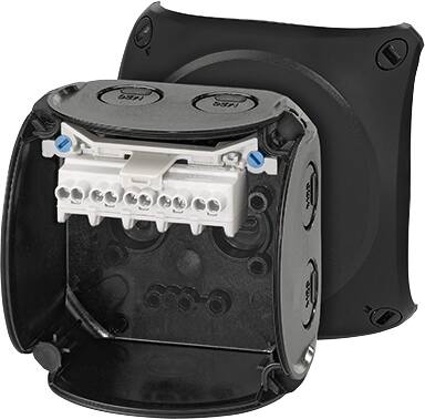 KVIK 93x93mm Sort M20 5x1,5-2,5mm2 IP66 / 67