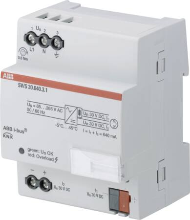 KNX strømforsyning 640 mA MDRC SV/S30.640.3.1