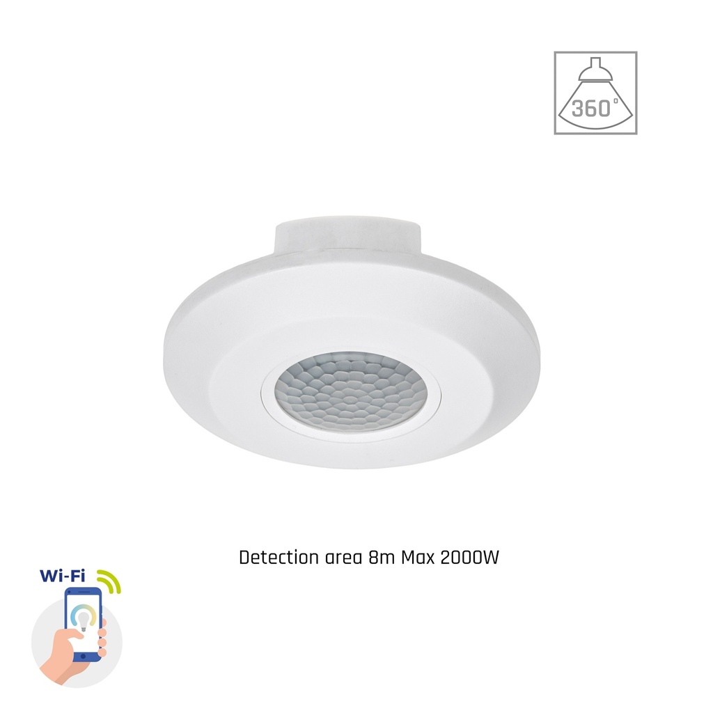 Smart 360° Bevægelsessensor med WI-FI IP20 - Hvid