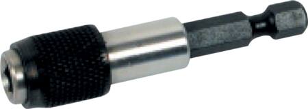 Tecos bitsholder 1/4" QuickLock, 60 mm, med låsering og magnet
