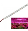 0,5 meter vandtæt aluprofil til vækst - 24V, 10,5W LED, 3:1 rød/blå fordeling, IP65, med stik