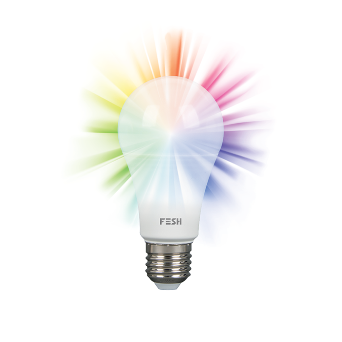 FESH Smart Home LED pære - Multicolor med lysdæmpn