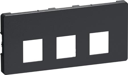 LK FUGA afdækninng for Dataudtag for 3x Keystone RJ45 (Small/Large) 2 modul koksgrå