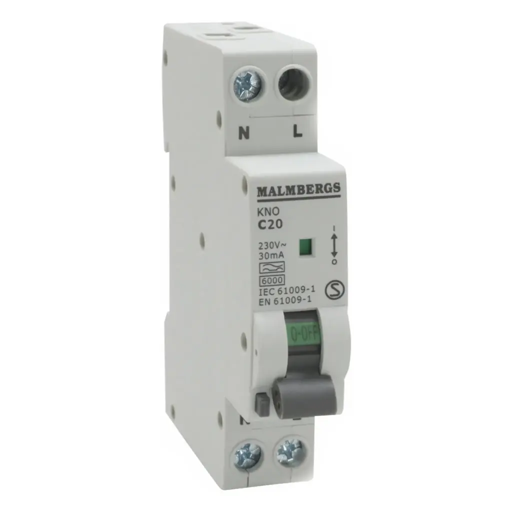 KOMBIRELÆ, 1P+N, 1 MODUL, 20A