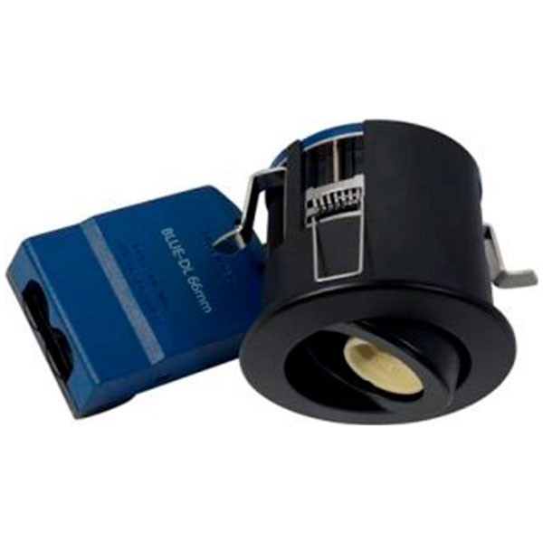 Blue-DL indbygningsspot m. GU10 fatning - Mat sort