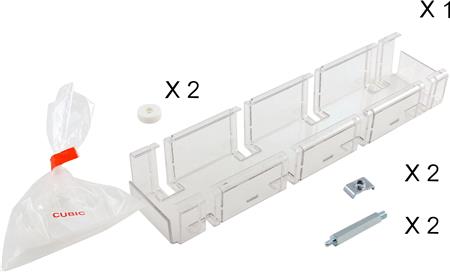 Afdækning skinne holder komplet 0880-0200S