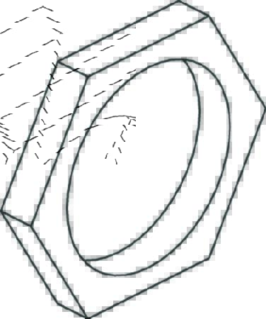 Møtrikstykke for lås