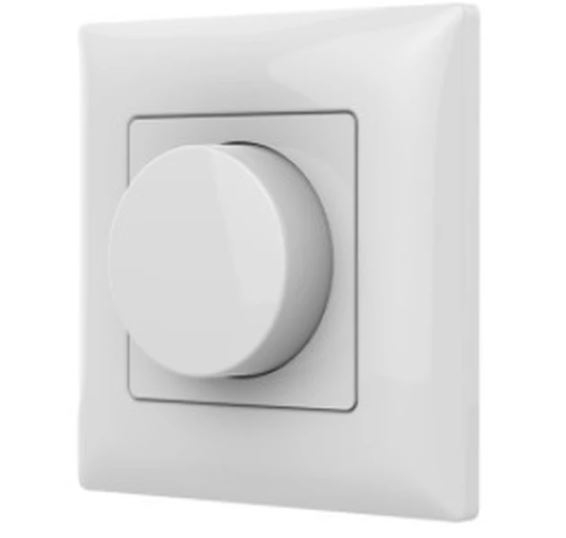 LEDlife rWave CCT drejedæmper til væg - 1 zone, dæmp + CCT, batteri, inkl. holder