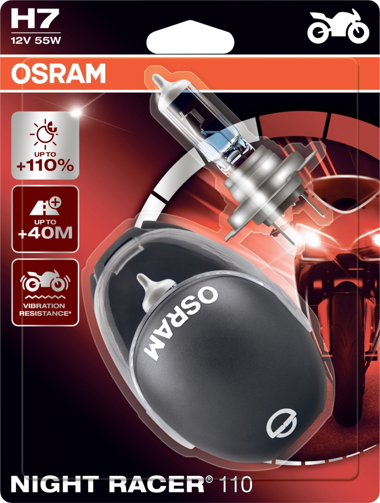 Motorcykel H7 Night racer Osram