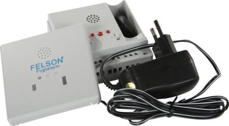 FUGTALARM M/RELÆ INKL. 230V STIKADAPTER