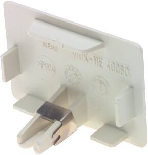 ENDESTYKKE 40X60 MM HVID RAL 9010