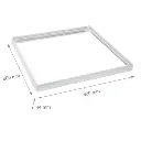 Ramme til 60x60 LED panel - Samles hurtigt, plast hjørner, Uden synlige skruer, hvid kant