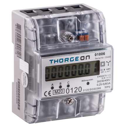 Digital KWh-måler 3-Faset, 80A, MID certificate