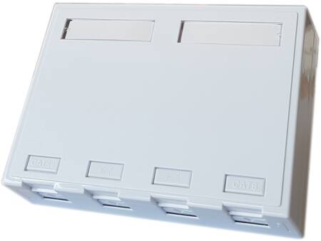 OFFICE BOKS 4 PORT HVID