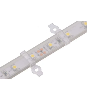 20 stk. klare monteringsklips til LED strip - 10mm